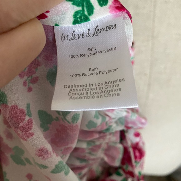 For Love and Lemons blouse pink floral - Picture 9 of 11